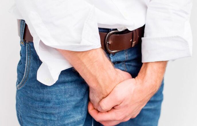 Pain in the groin area a clear symptom of prostatitis. 